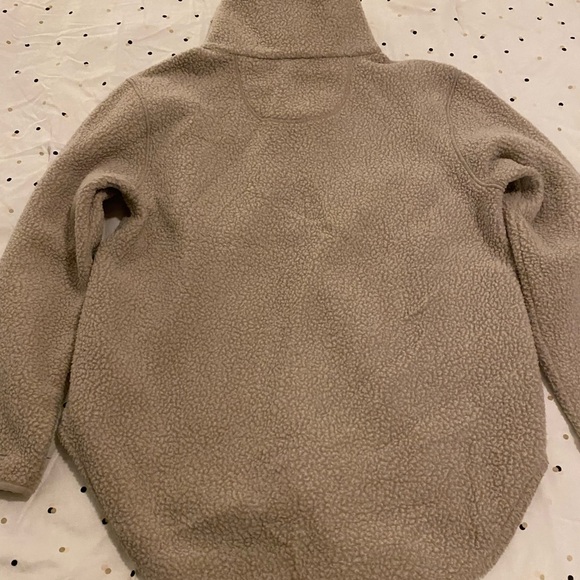 Everlane Beige Fleece Women's Cowl Neck Sweater - Picture 3 of 5